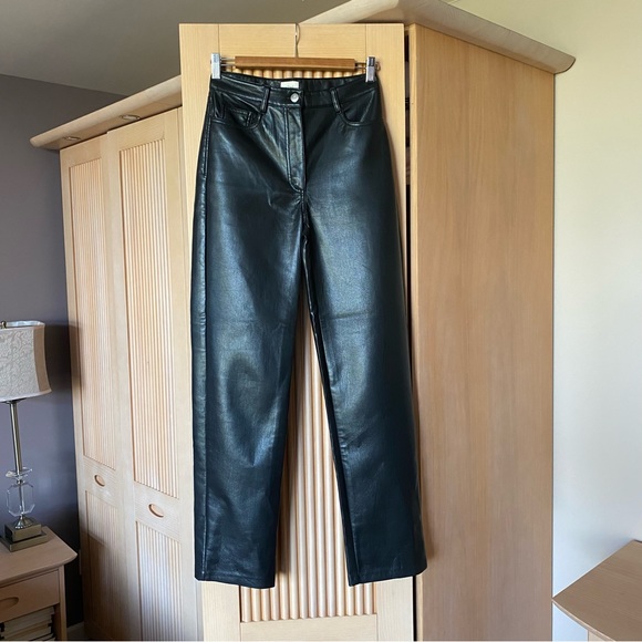 Aritzia wilfred melina faux leather pants black - Picture 3 of 12